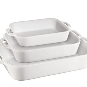 Staub Ceramic ovenschalen set van 3 wit