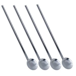 Vin Bouquet set van 4 metalen cocktaillepels/-rietjes