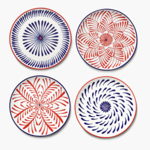 Serax WAWW La Table Bazaar bord rood-blauw