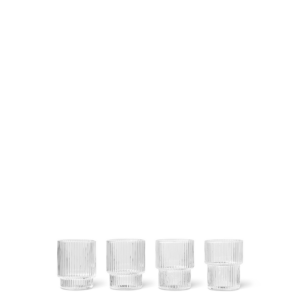 Ferm Living Ripple set van 4 kleine glaasjes